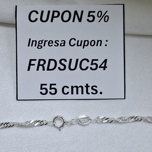 CADENA MEDIO TZL PLATA .925 55 CM 4.22 GR (NUEVO)