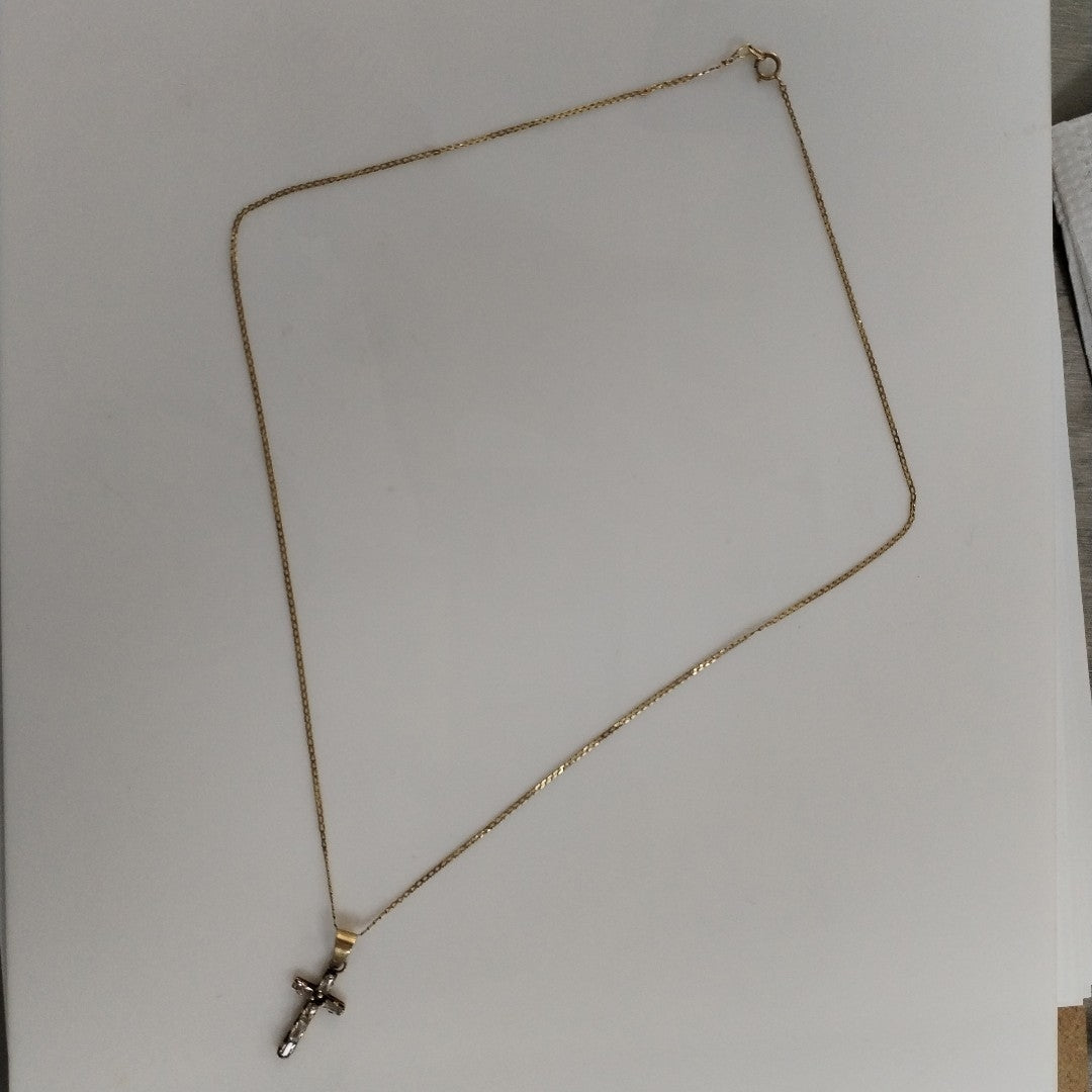 CADENA, CRUZ ORO 10 K 3.1 GRMS (SEMINUEVO)