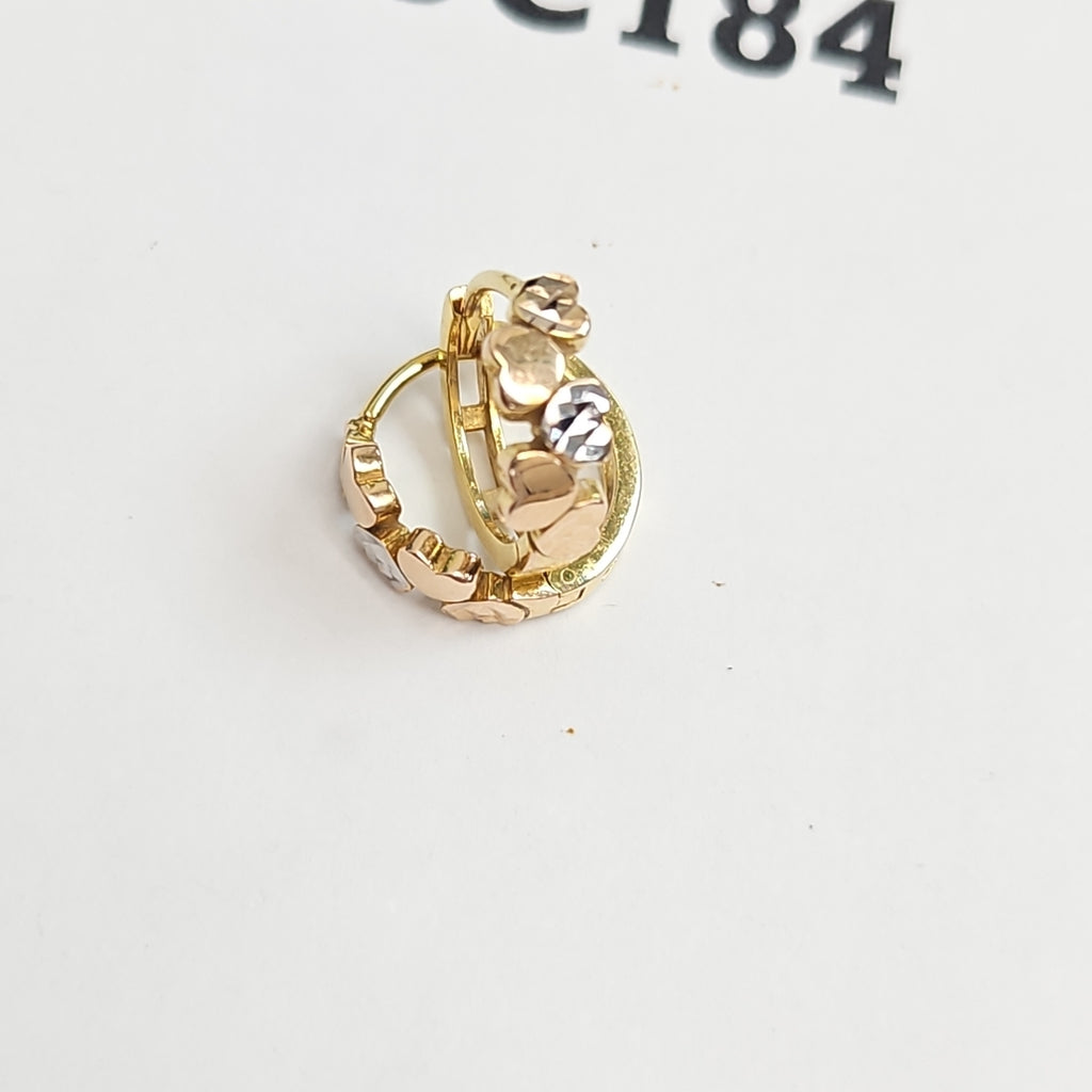 ARRACADAS PAR ORO 14 K 1.5 GRMS (SEMINUEVO)