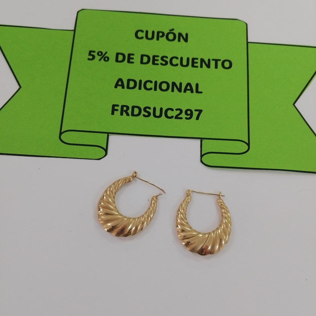 ARRACADAS PAR ORO 14 K 2,30 GRMS (SEMINUEVO)