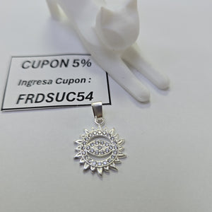 DIJE OJO MAGICO CON CIRCONIAS PLATA .925 2 GR (NUEVO)