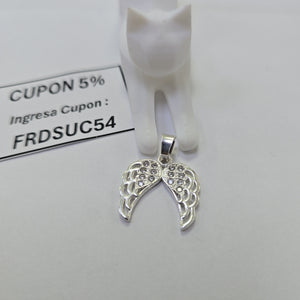 DIJE ALAS C/CIRCONIAS PLATA .925 2.4 GR (NUEVO)