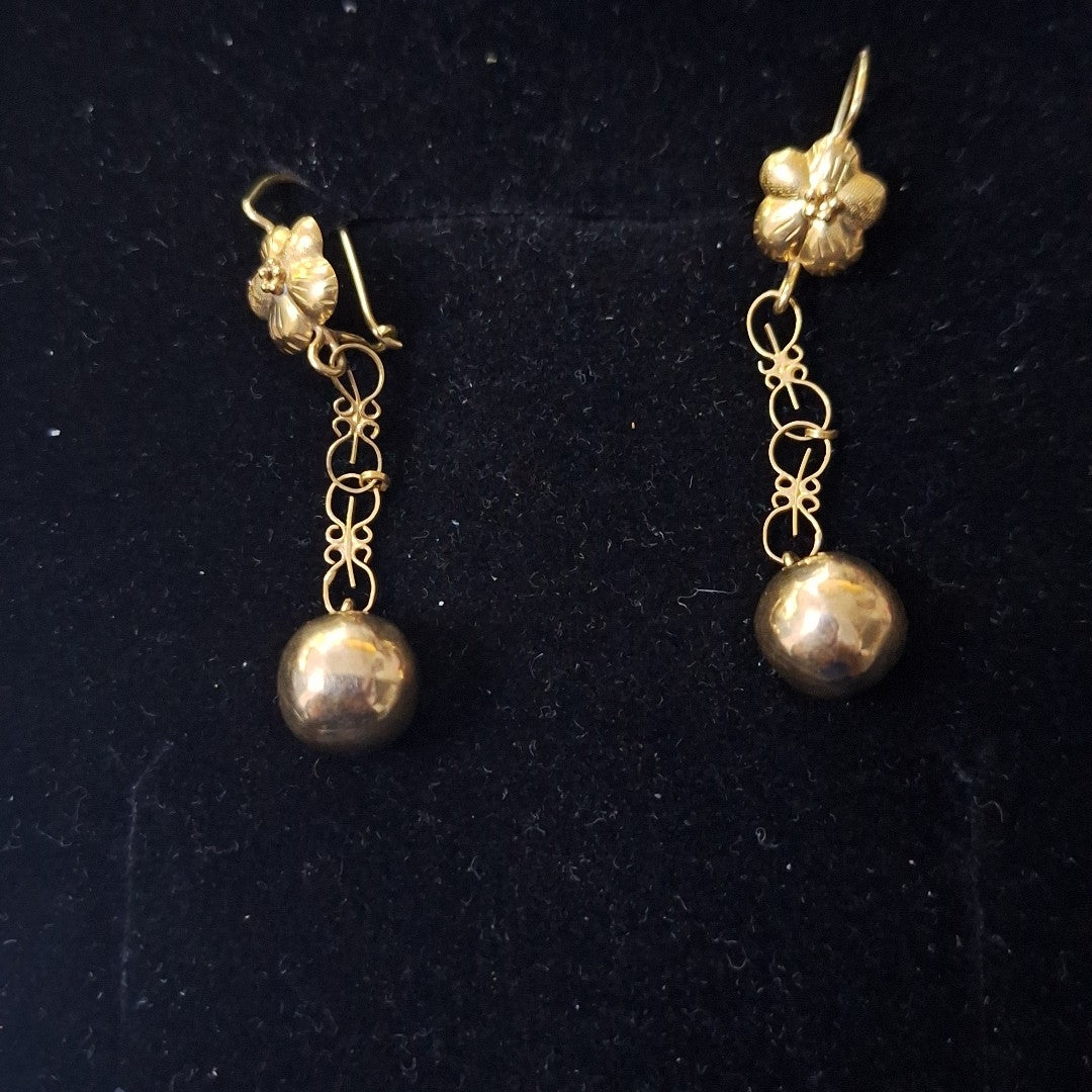 ARETES PAR ORO 14 K 2,80 GRMS (SEMINUEVO)