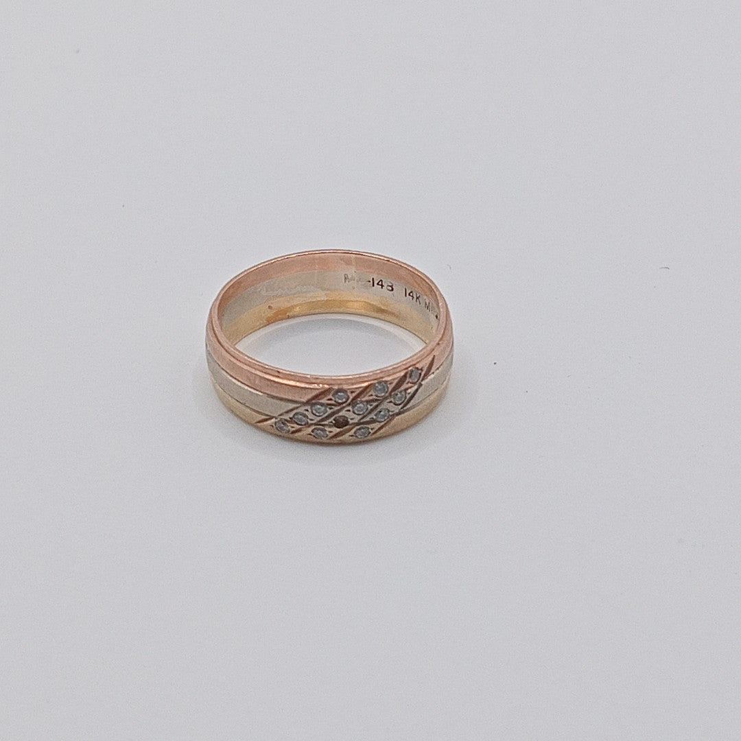 ARGOLLA ORO COMBINADO 14 K 2.6 GRMS (SEMINUEVO)