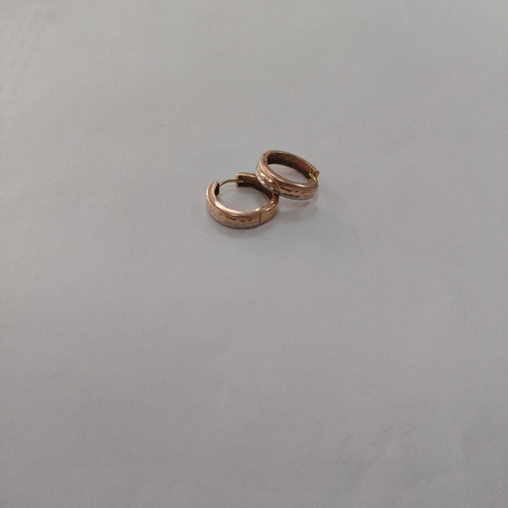 ARRACADAS PAR ORO, ORO COMBINADO 10 K 1.5 GRMS (SEMINUEVO)