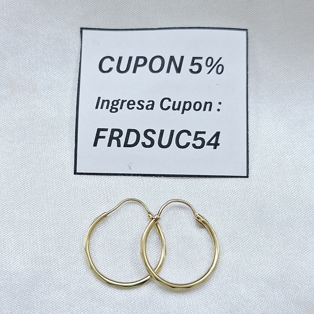 ARRACADAS PAR ORO 14 K 1,30 GRMS (SEMINUEVO)