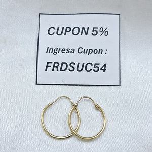 ARRACADAS PAR ORO 14 K 1,30 GRMS (SEMINUEVO)