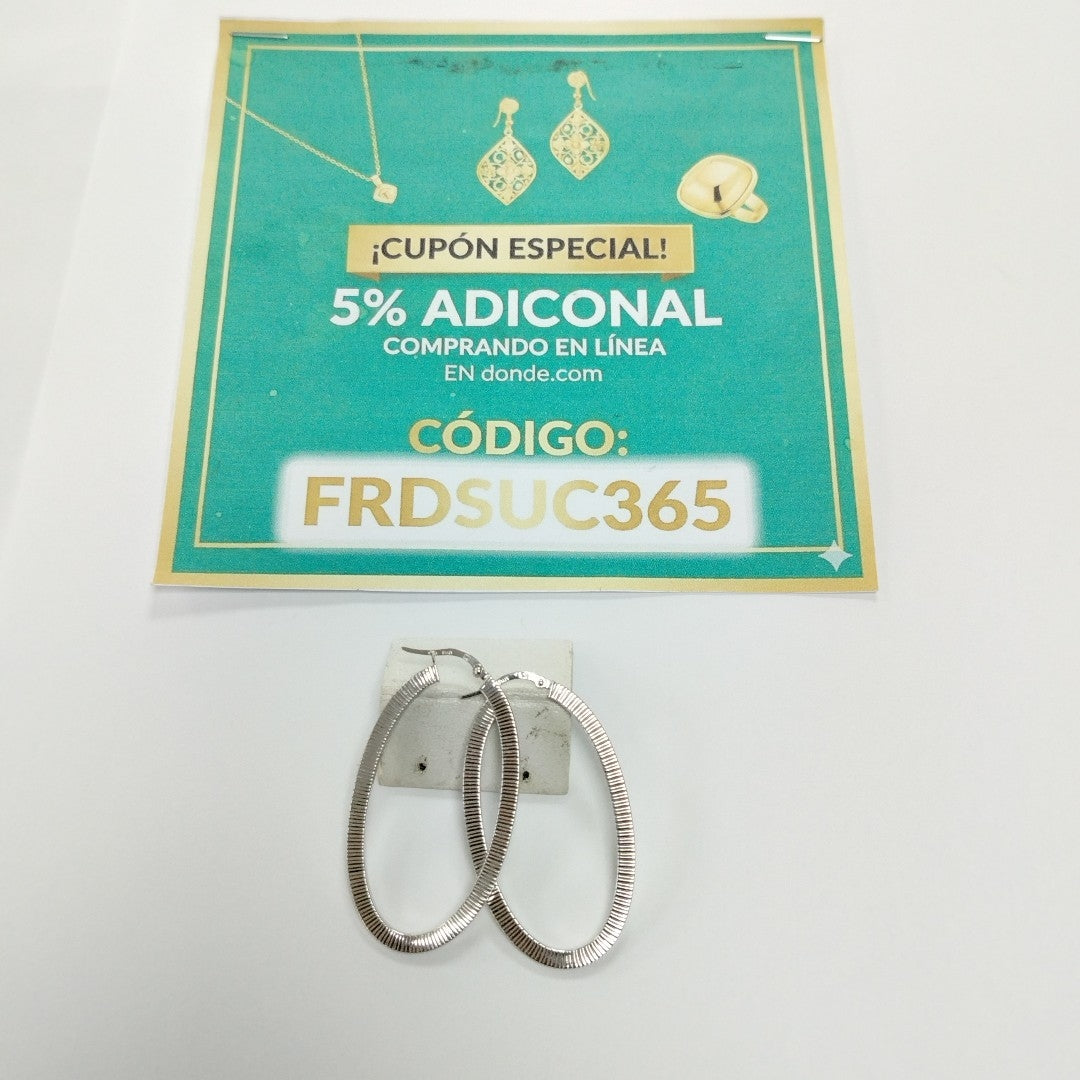ARRACADAS PAR ORO BLANCO 14 K 2,00 GRMS (SEMINUEVO)