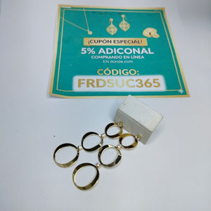 BROQUELES PAR ORO,ORO COMBINADO 14 K 3,40 GRMS (SEMINUEVO)
