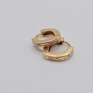 ARRACADAS PAR ORO COMBINADO 14 K 1,20 GRMS (SEMINUEVO)