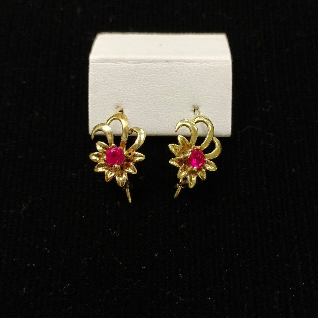 ARETES PAR ORO 14 K 2.4 GRMS (SEMINUEVO)