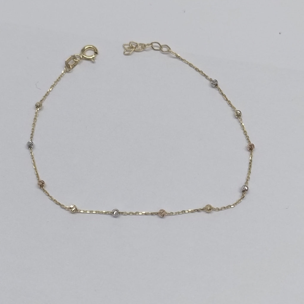 PULSERA ORO COMBINADO 14 K 0.8 GRMS (SEMINUEVO)