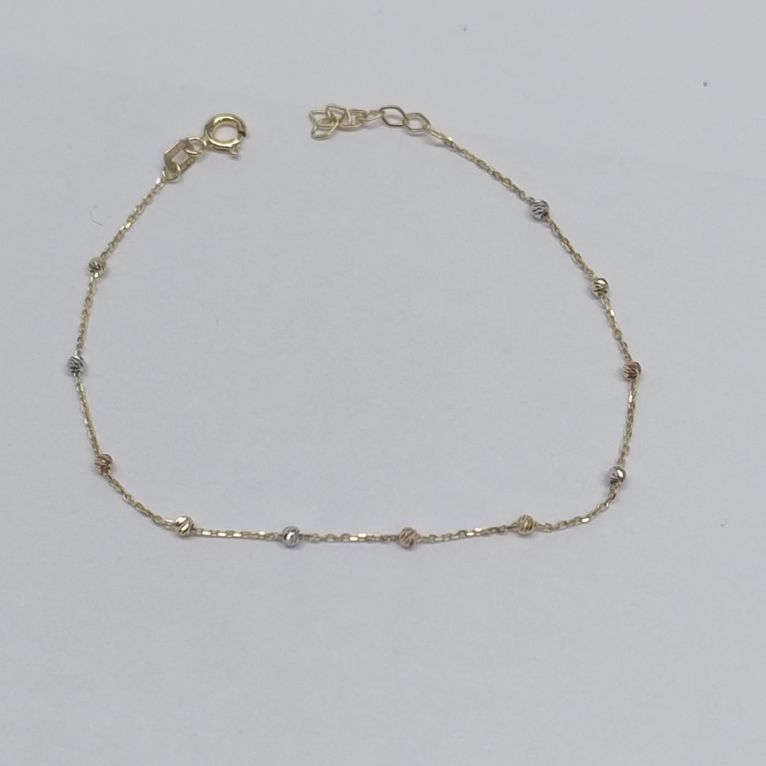PULSERA ORO COMBINADO 14 K 0.8 GRMS (SEMINUEVO)