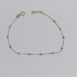 PULSERA ORO COMBINADO 14 K 0.8 GRMS (SEMINUEVO)