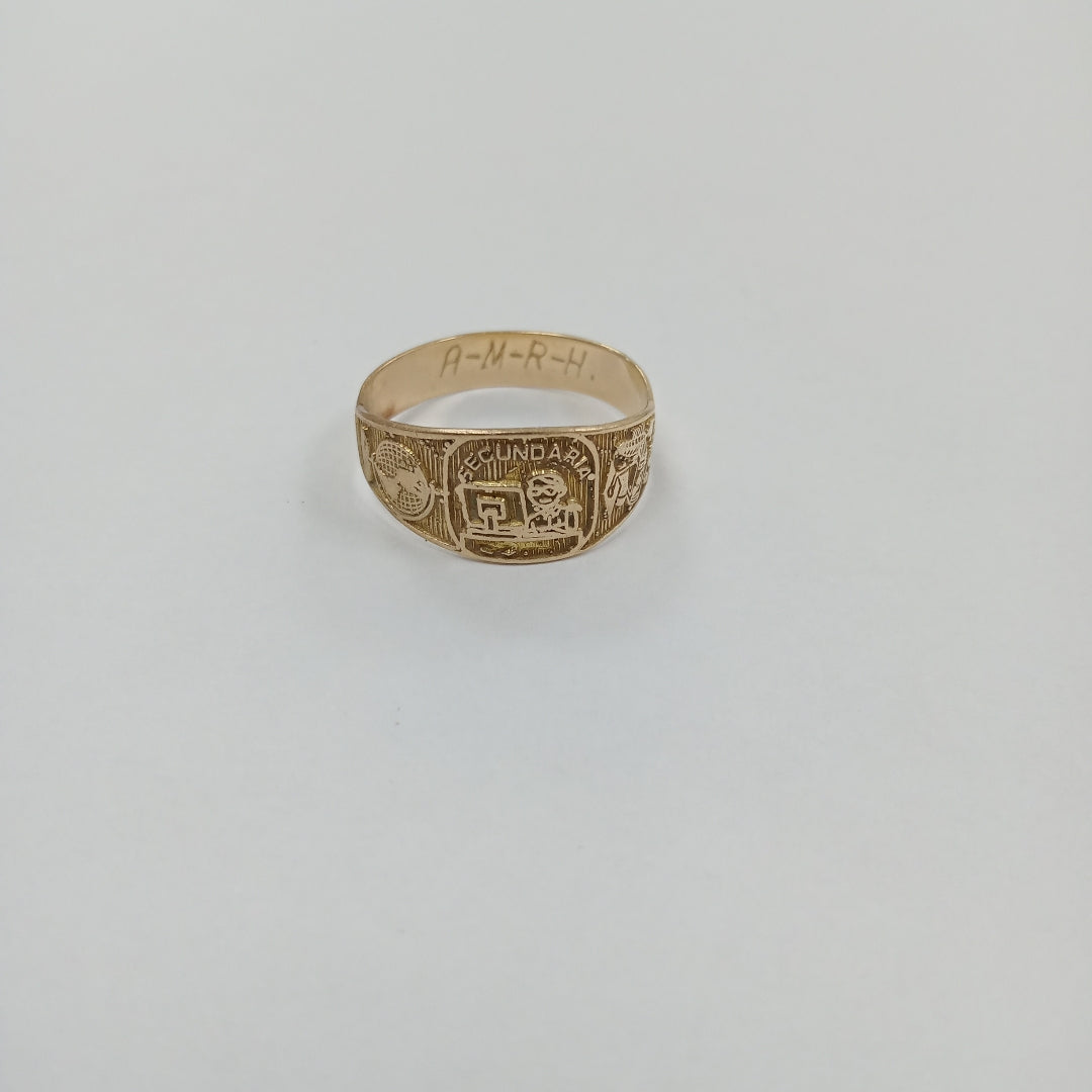 ANILLO DE GRADUACIÓN ORO 8 K 1.5 GRMS (SEMINUEVO)