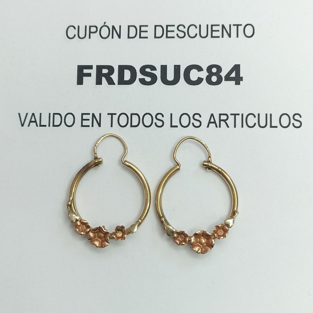 ARRACADAS PAR ORO 8 K 4 GRMS (SEMINUEVO)