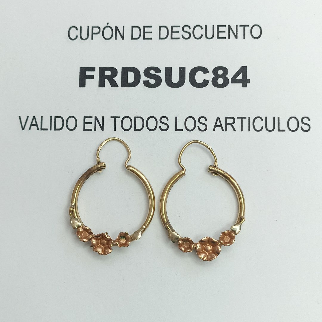 ARRACADAS PAR ORO 8 K 4 GRMS (SEMINUEVO)
