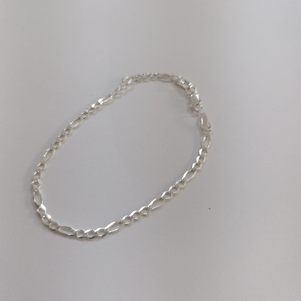 PULSERA TEJIDO 3X1 PLATA .925 21 CM 3.2 GR (NUEVO)