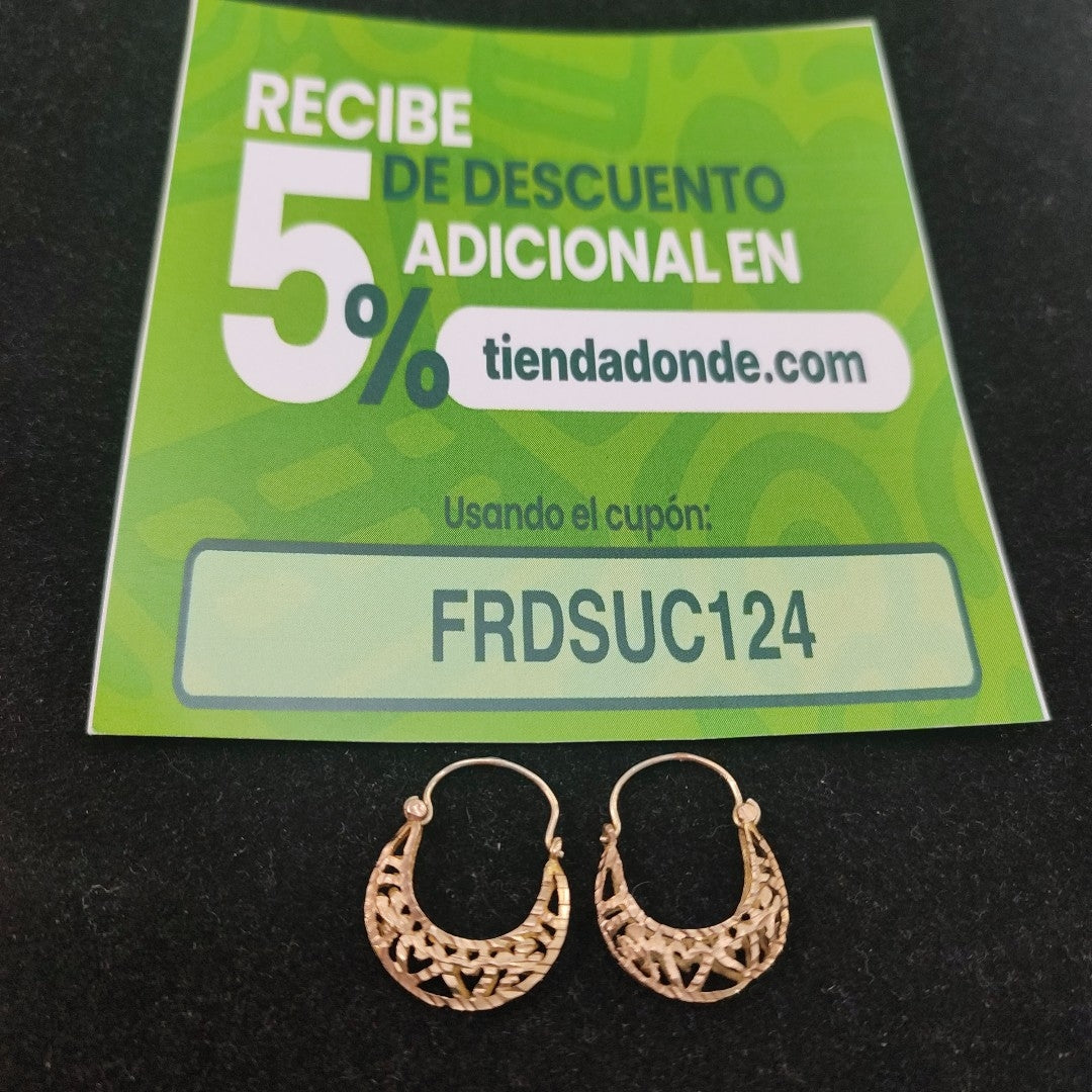ARETES PAR ORO 8 K 2,20 GRMS (SEMINUEVO)