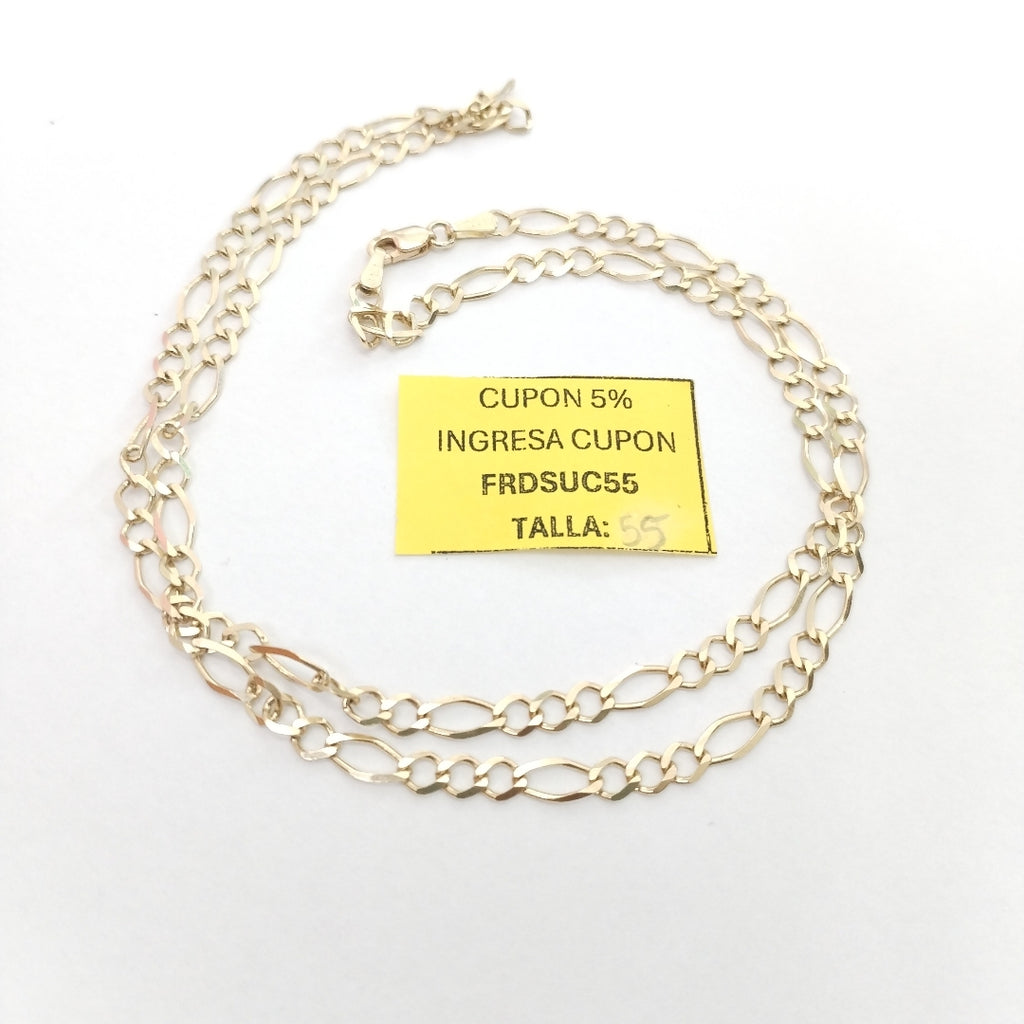 CADENAS TEJIDO 3X1 ORO 10K 55 CM 7 GR (NUEVO)