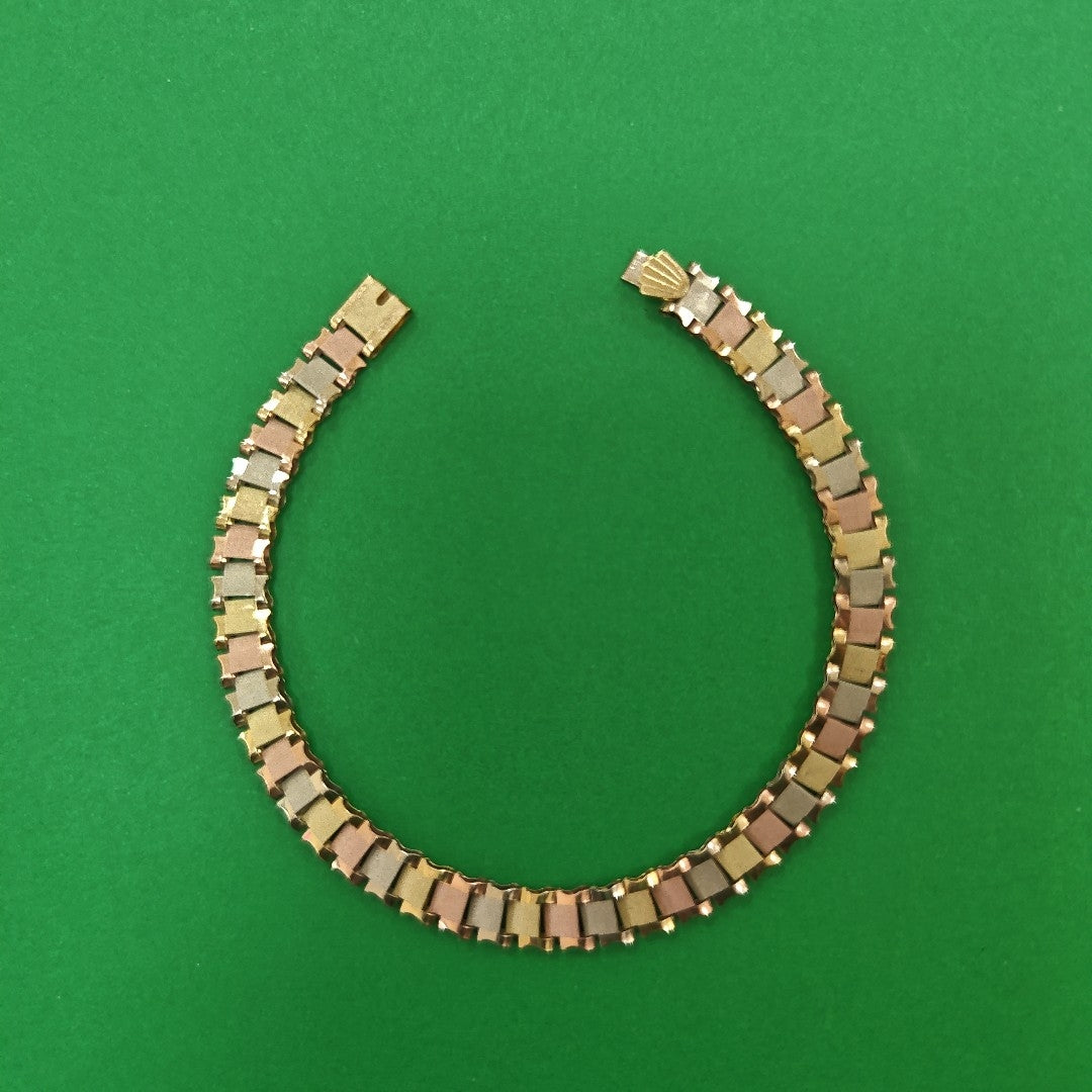 PULSERA ORO, ORO COMBINADO 14 K 4.7 GRMS (SEMINUEVO)