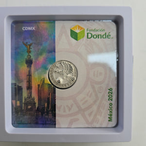 MEDALLA CONMEMORATIVA FRD FÚTBOL MOTIVO ÁGUILA PLATA .925 8.9 GR (NUEVO)