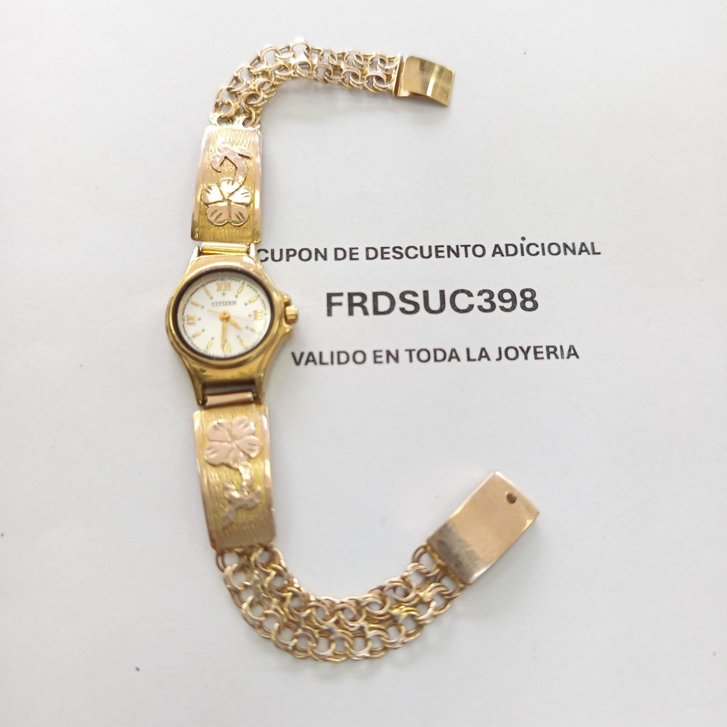 RELOJ CAJA ACERO PULSO ORO ORO 10 K 17.6 GRMS (SEMINUEVO)