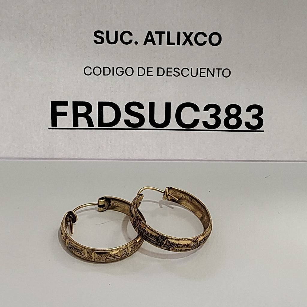 ARRACADAS PAR ORO 14 K 3,50 GRMS (SEMINUEVO)
