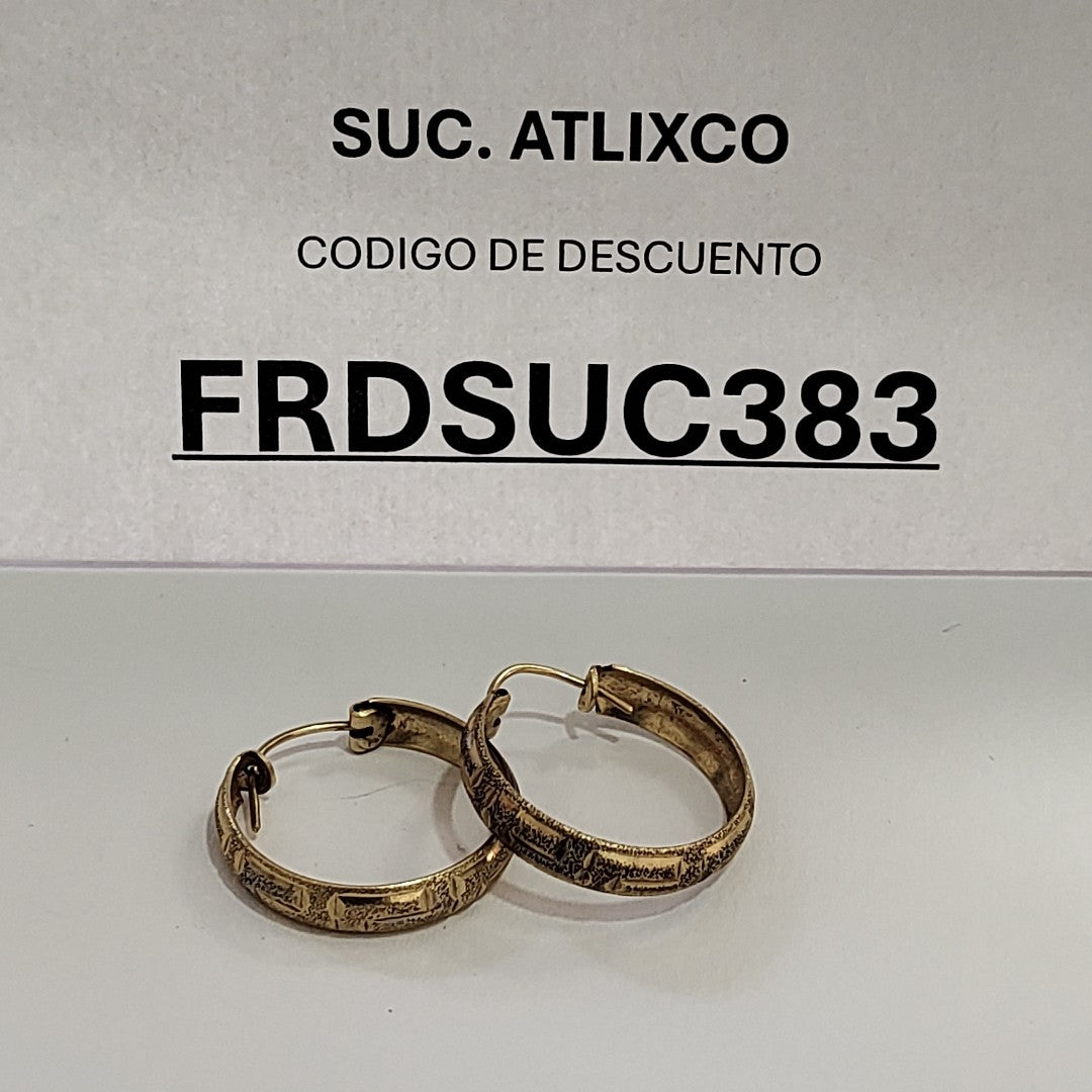 ARRACADAS PAR ORO 14 K 3,50 GRMS (SEMINUEVO)