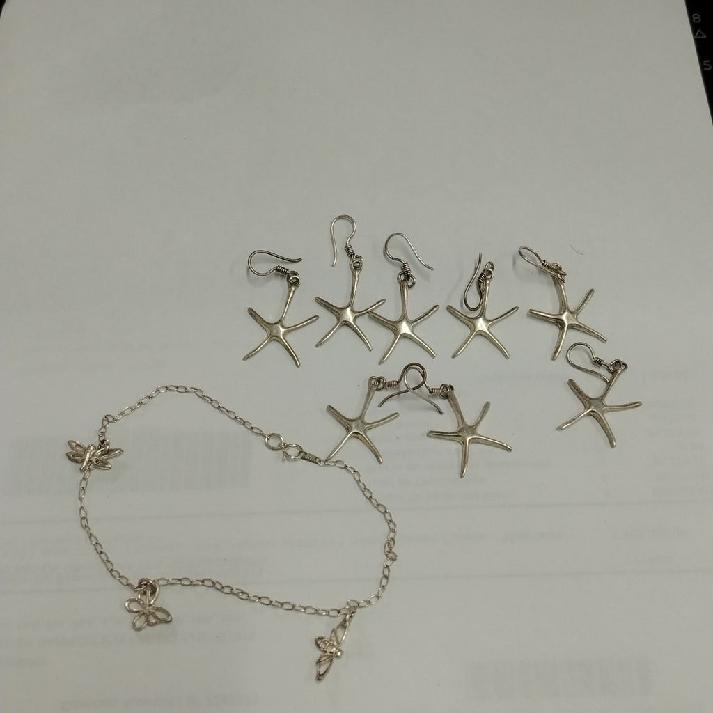 ARETES PAR, PULSERA PLATA 16.9 GRMS (SEMINUEVO)
