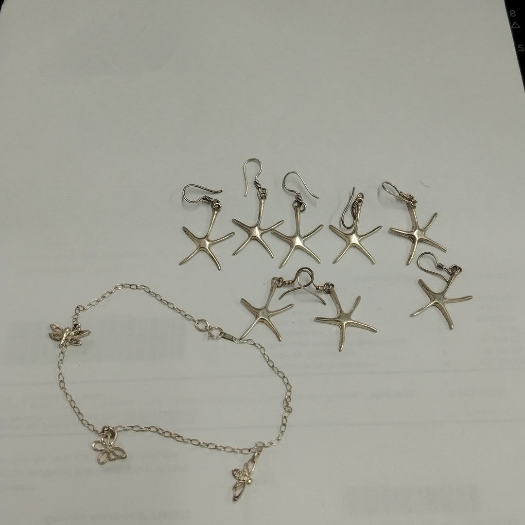 ARETES PAR, PULSERA PLATA 16.9 GRMS (SEMINUEVO)