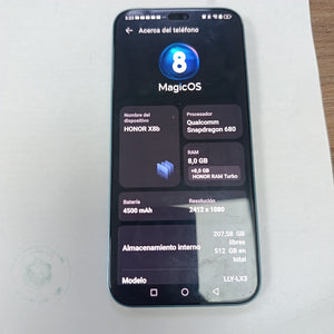 CELULAR HONOR X8B LLY-LX3 (2023) 512 GB 8 GB RAM (SEMINUEVO)