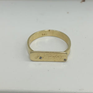 ANILLO ORO 14 K 3.3 GRMS (SEMINUEVO)