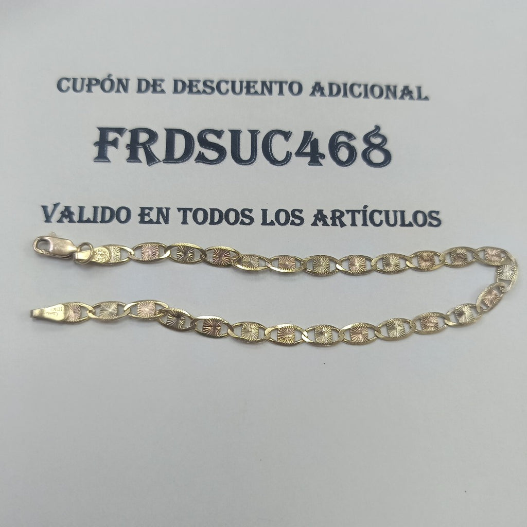 PULSERA ORO COMBINADO 10 K 4.2 GRMS (SEMINUEVO)