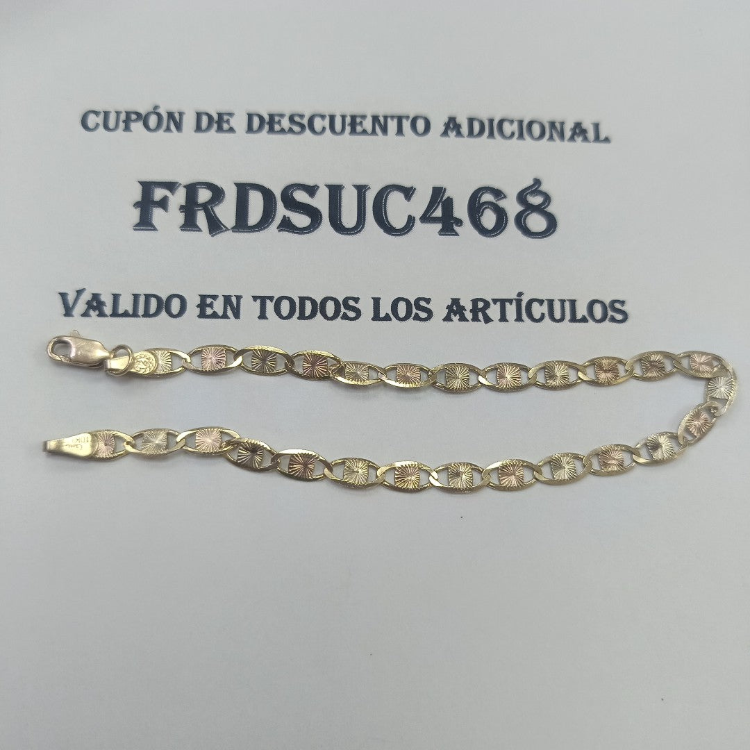 PULSERA ORO COMBINADO 10 K 4.2 GRMS (SEMINUEVO)