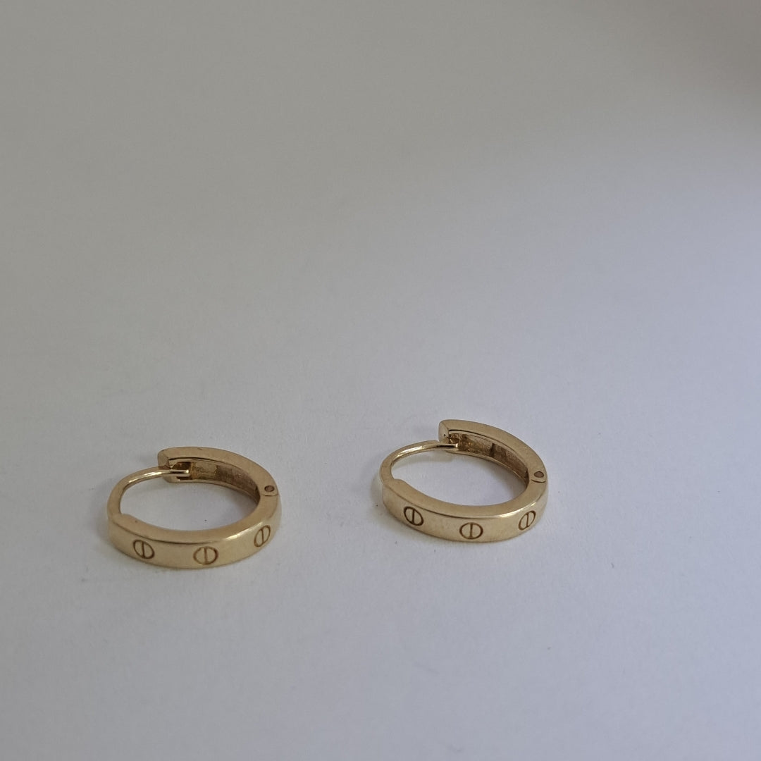 ARRACADAS PAR ORO 10 K 1.9 GRMS (SEMINUEVO)
