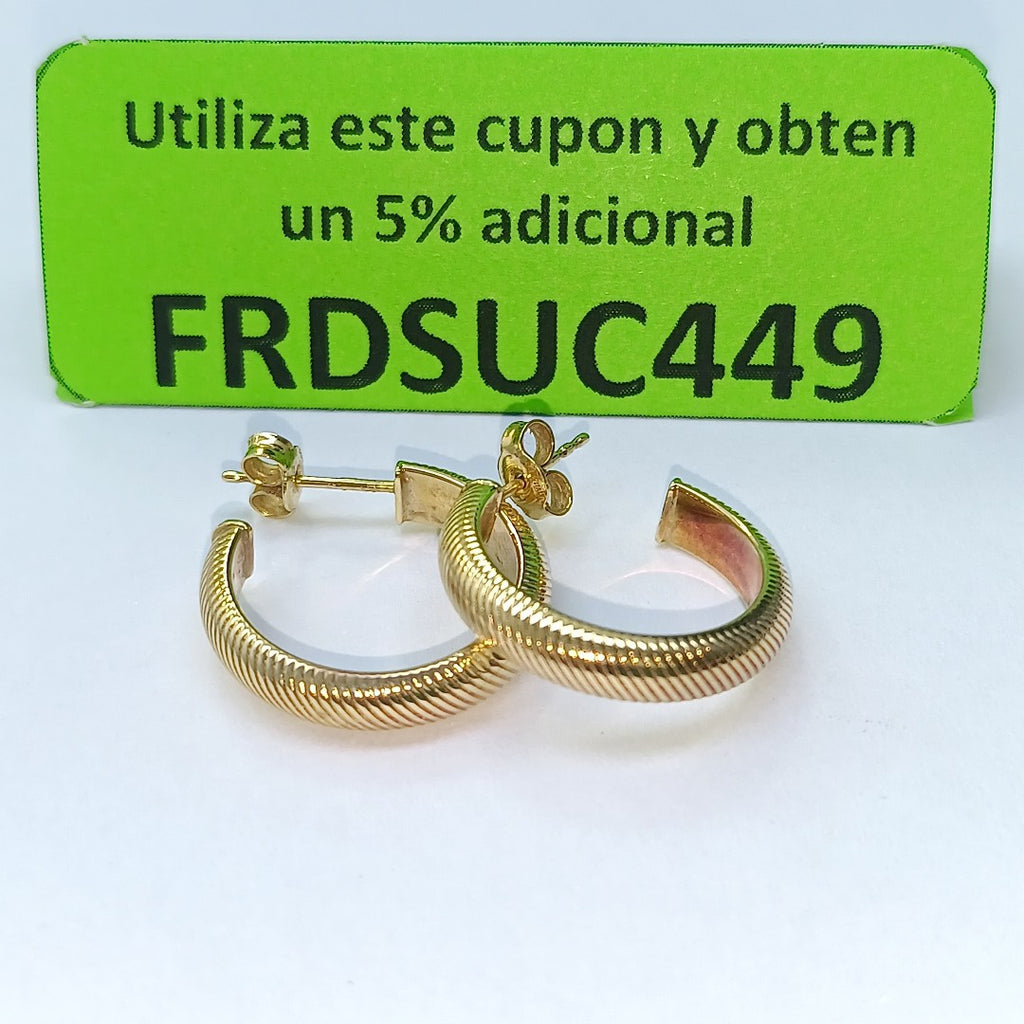 ARRACADAS PAR ORO 14 K 1.8 GRMS (SEMINUEVO)