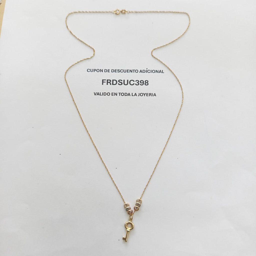CADENA, DIJE ORO 14 K 1.5 GRMS (SEMINUEVO)