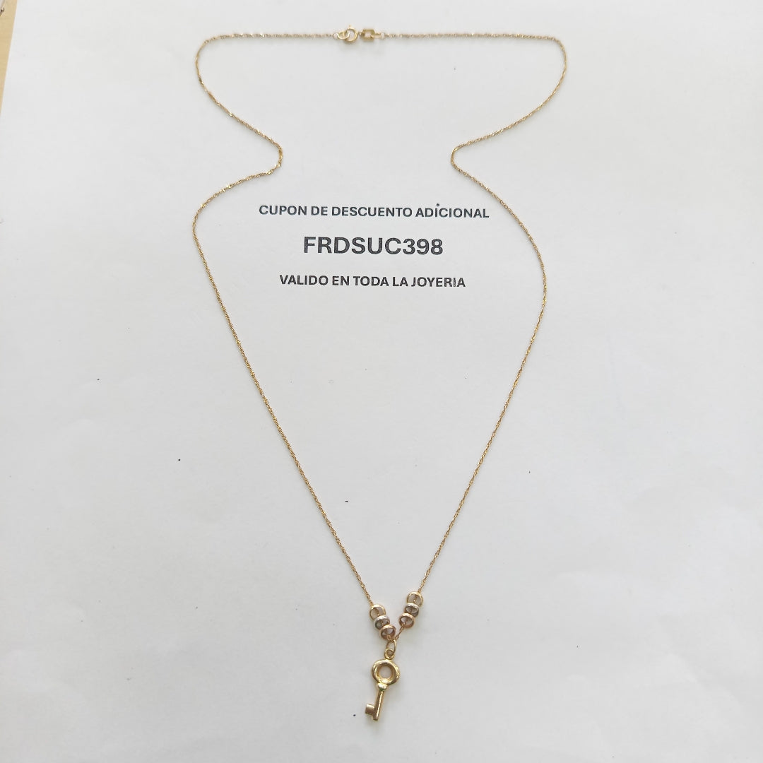 CADENA, DIJE ORO 14 K 1.5 GRMS (SEMINUEVO)