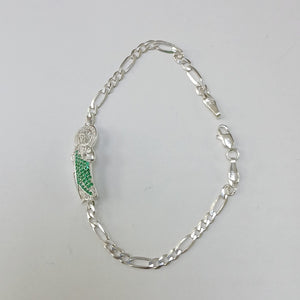 PULSERA TEJIDO SAN JUDAS PLATA .925 21 CM 5.4 GR (NUEVO)