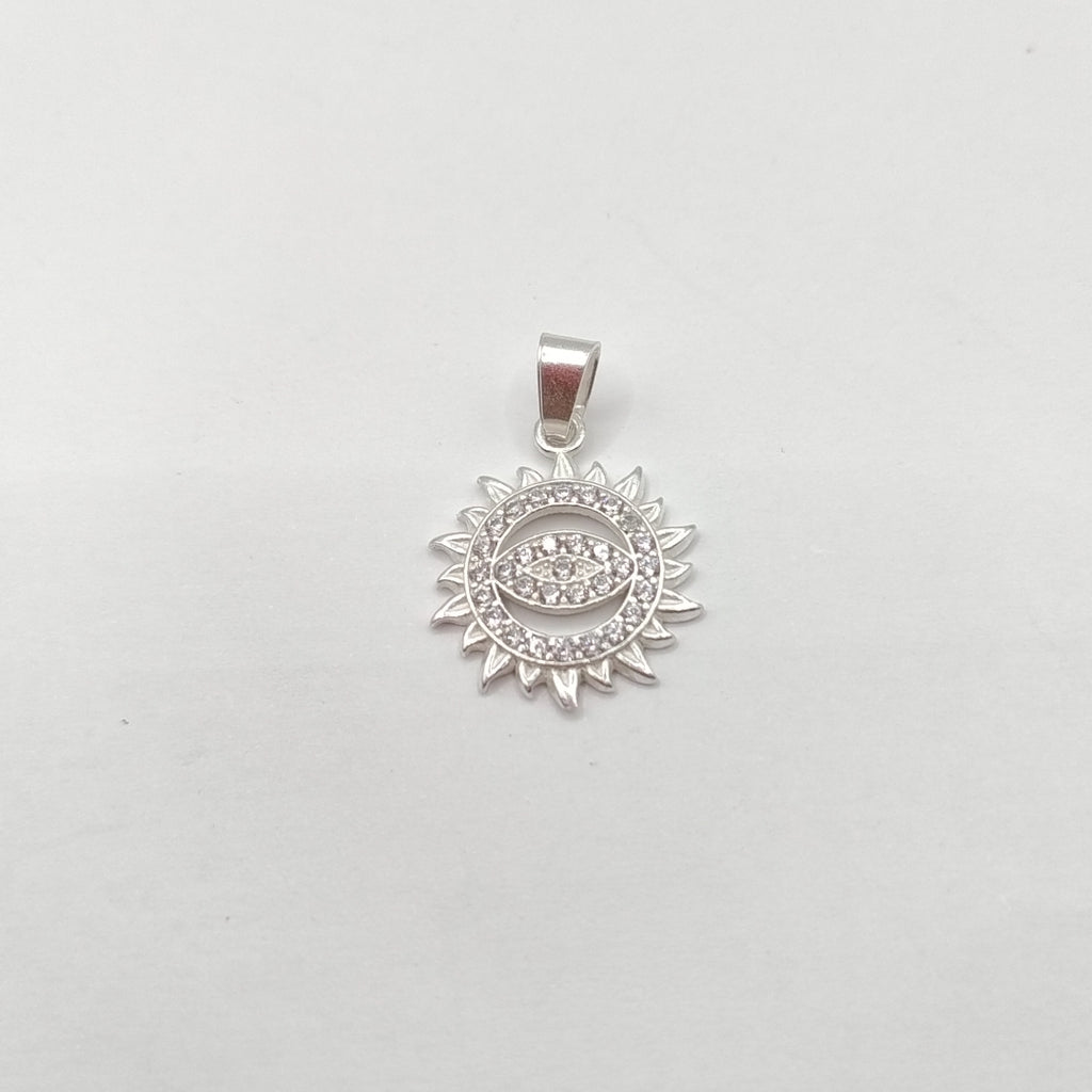 DIJE OJO MAGICO CON CIRCONIAS PLATA .925 1.9 GR (NUEVO)