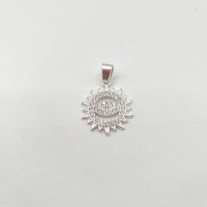 DIJE OJO MAGICO CON CIRCONIAS PLATA .925 1.9 GR (NUEVO)