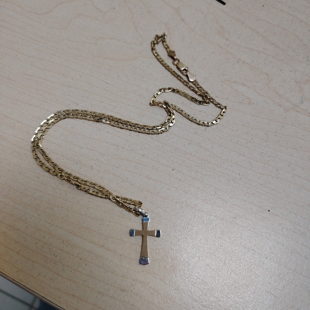 CADENA, CRUZ ORO 14 K 12.1 GRMS (SEMINUEVO)