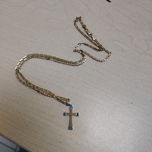 CADENA, CRUZ ORO 14 K 12.1 GRMS (SEMINUEVO)