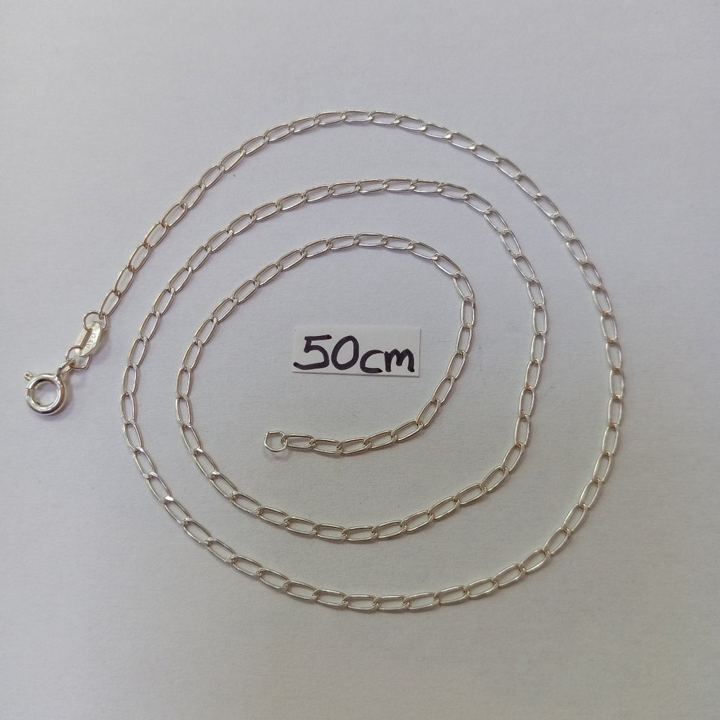 CADENA TEJIDO ESLABONES PLATA .925 50 CM 2.7 GR (NUEVO)