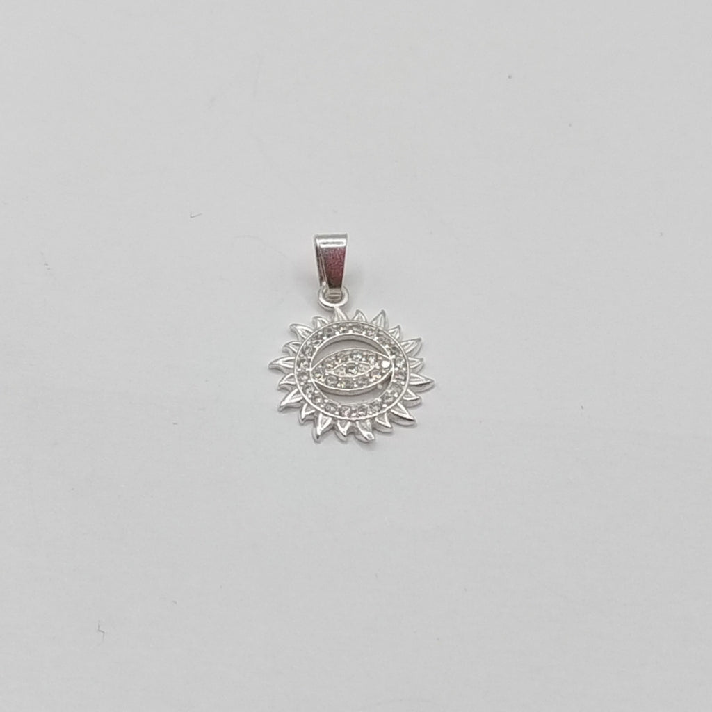 DIJE OJO MAGICO CON CIRCONIAS PLATA .925 1.9 GR (NUEVO)