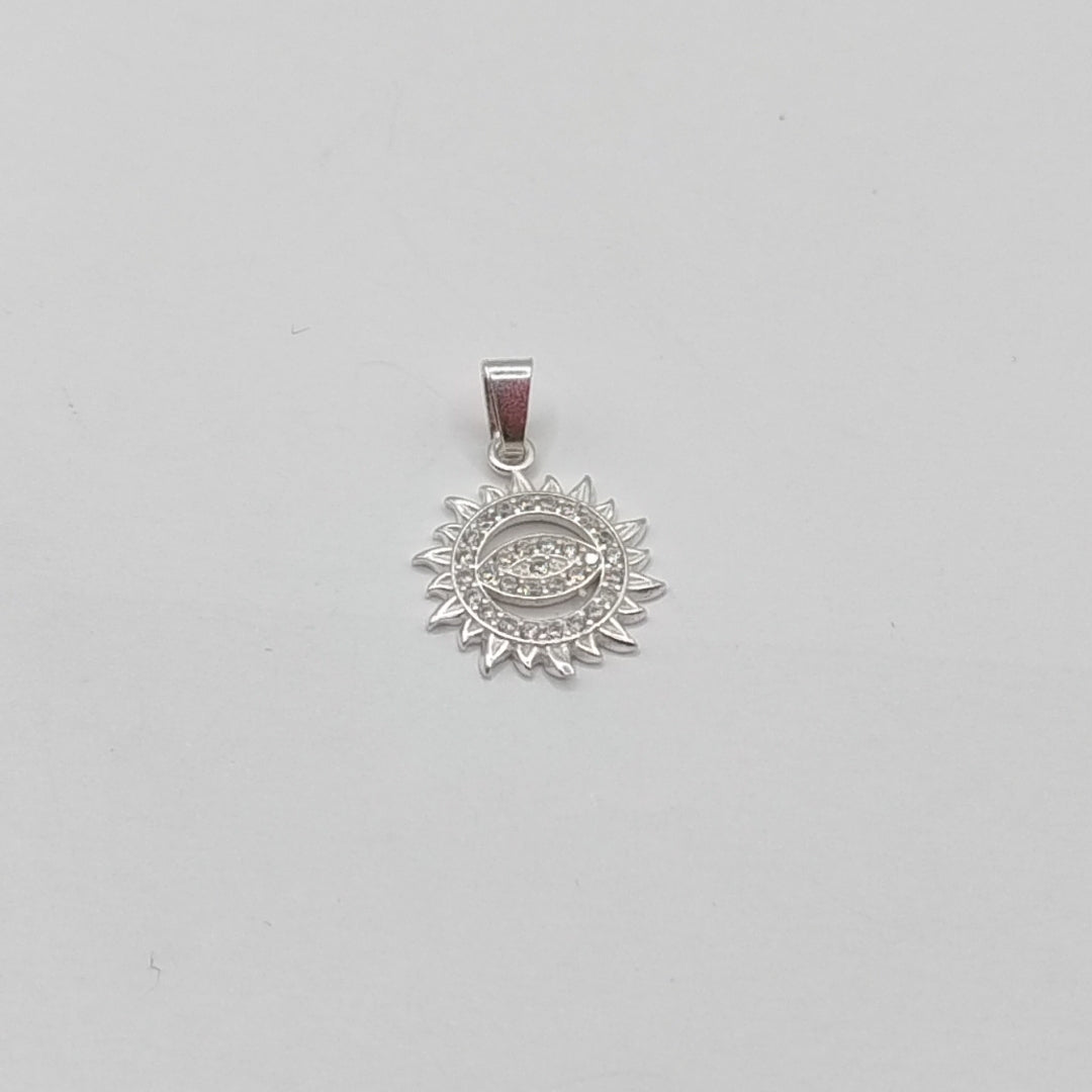 DIJE OJO MAGICO CON CIRCONIAS PLATA .925 1.9 GR (NUEVO)
