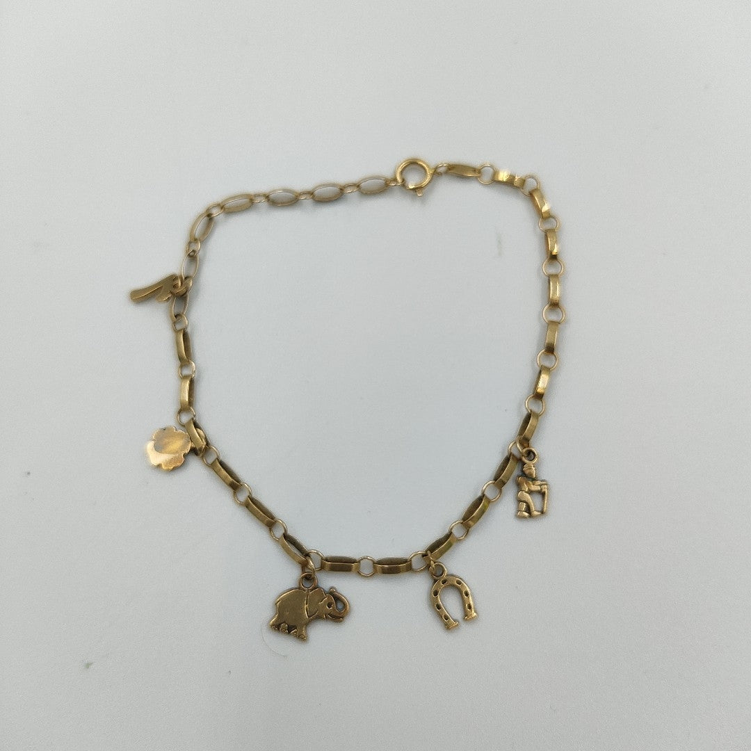 DIJE,PULSERA ORO 14 K 3,60 GRMS (SEMINUEVO)