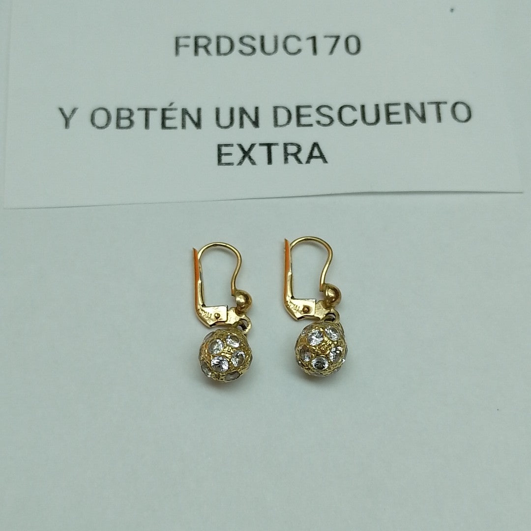 ARETES PAR ORO 14 K 3.8 GRMS (SEMINUEVO)