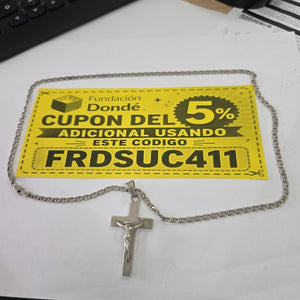 CADENA, CRUCIFIJO PLATA 26.5 GRMS (SEMINUEVO)